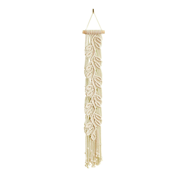 Handwoven Macrame Wall Decoration with Leaf Design