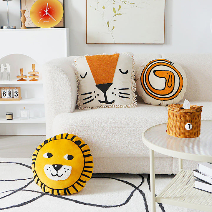 Lion-Themed Decorative Throw Pillow