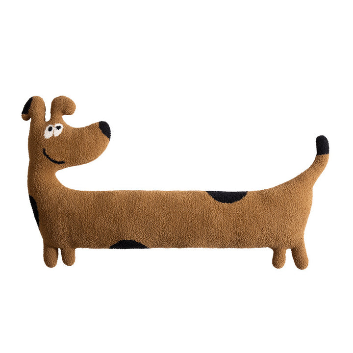 Door draft stopper and decorative long dachshund pillow