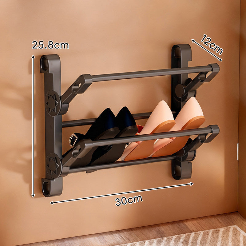 Over-the-Door Two-Tier Tilt Shoe Rack