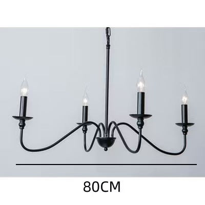 More modern industrial multi-armed minimalist candle holder chandelier pendant light