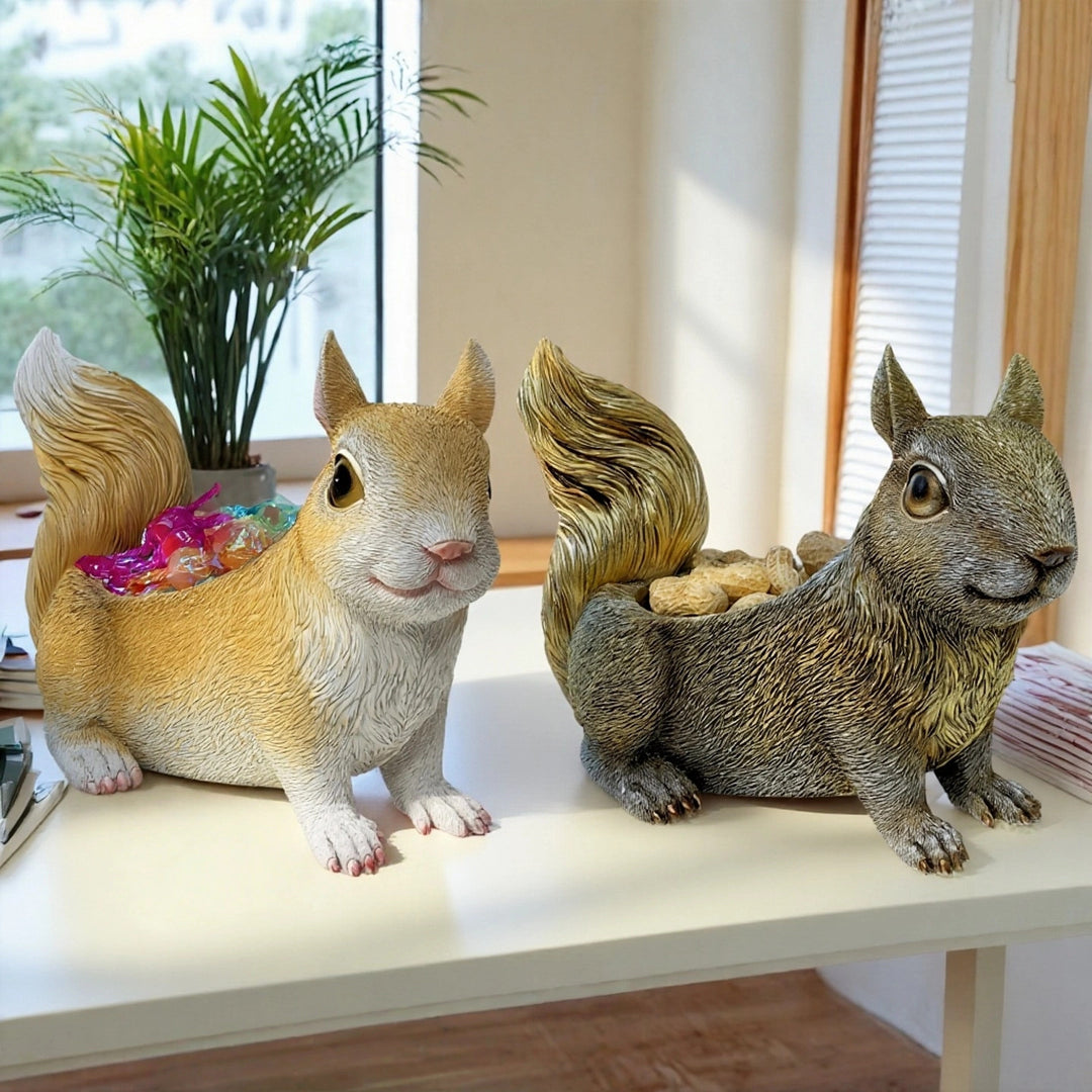 Squirrel-shaped planter
