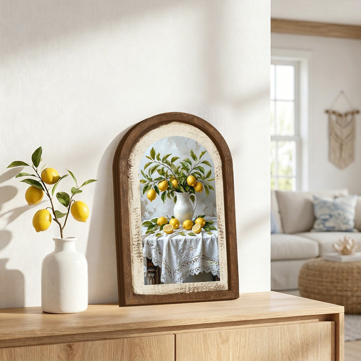 Wall decoration with lemon pattern