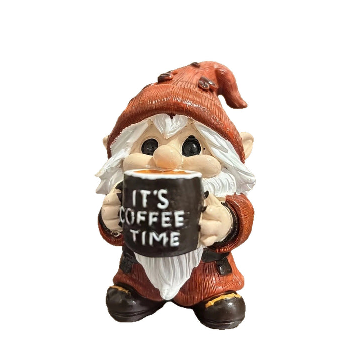 Decorative Coffee Drinking Christmas Figure