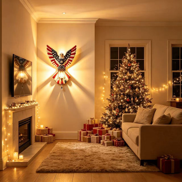 Decorative wall lamp in eagle design