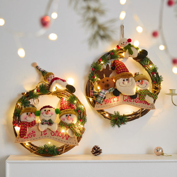 Christmas wreath with lights