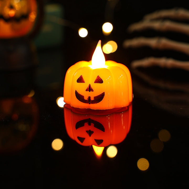 Creative tealight decoration in pumpkin design