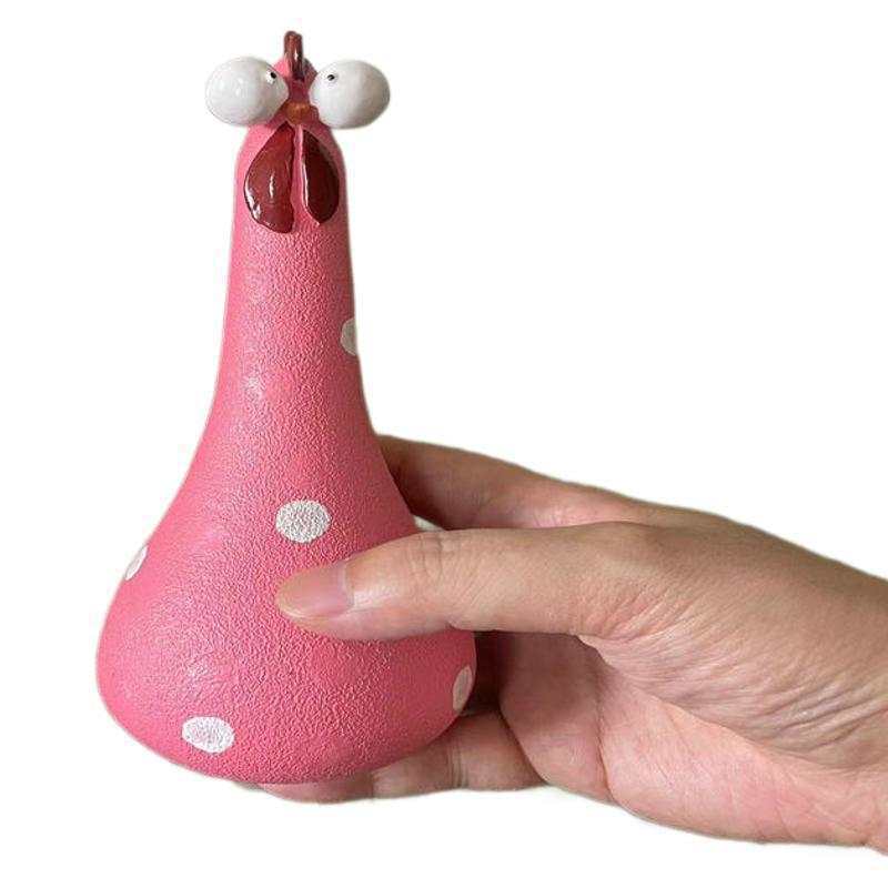 Playful Decorative Chicken Figurine