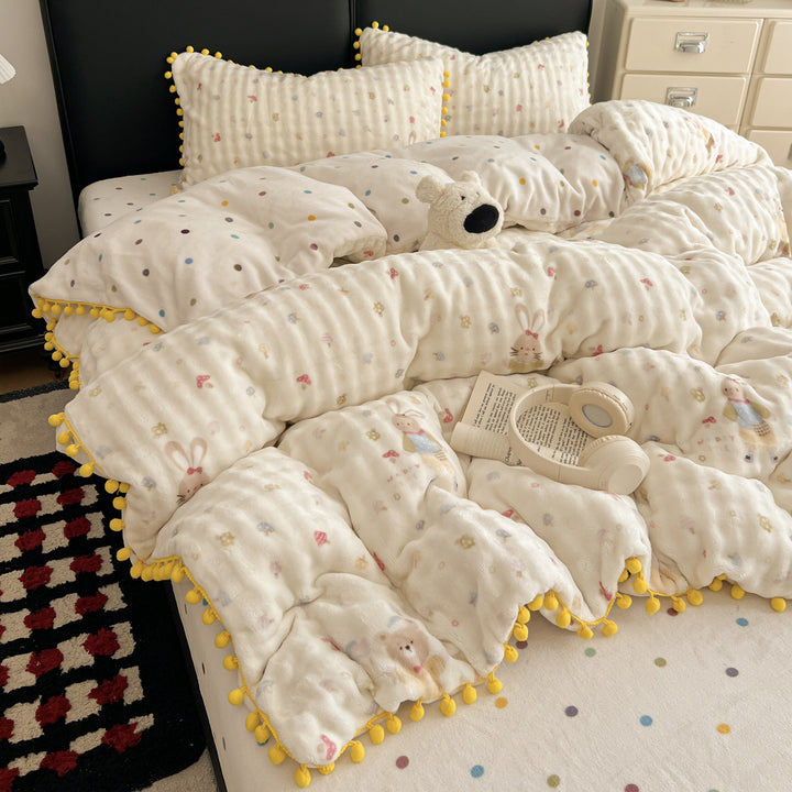 Soft Textured Bedspread Set