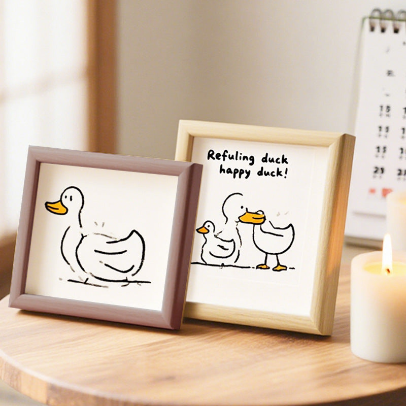 Playful Duck Illustration Picture Frame