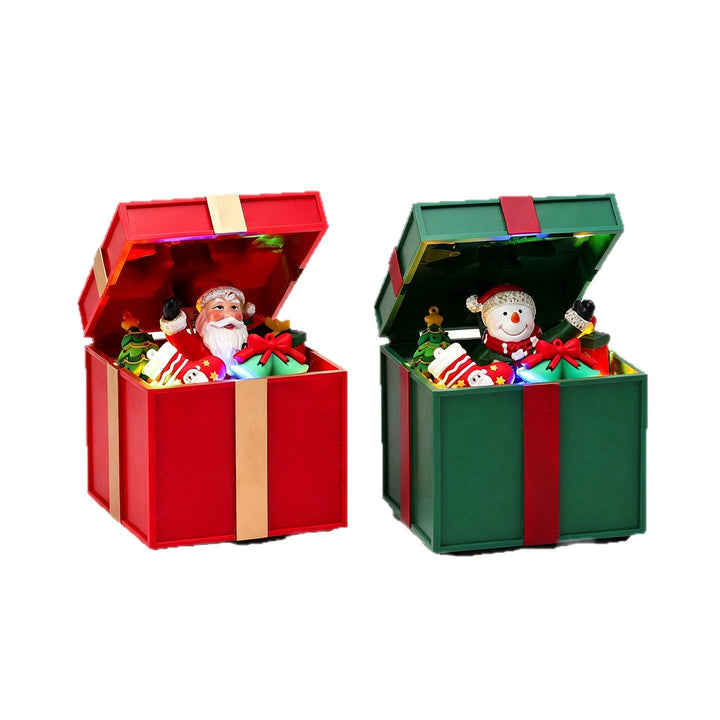 Decorative Christmas box with LED lighting