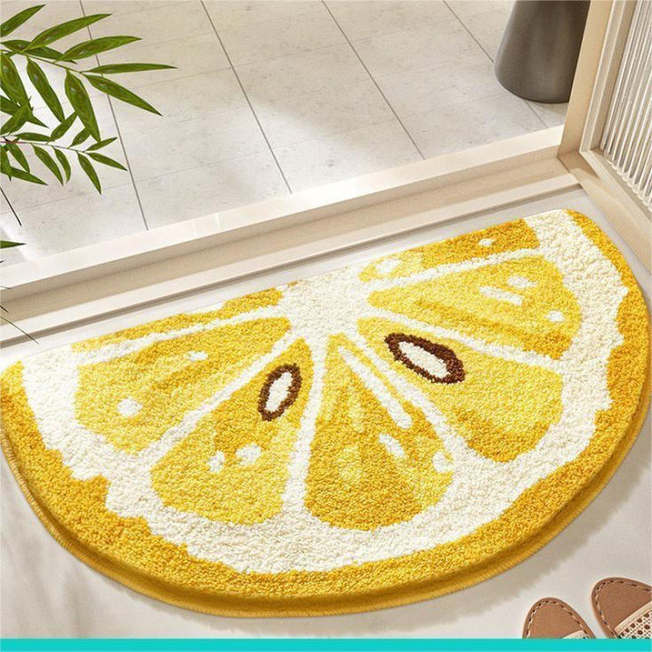 Lemon Slice Shape Bath Mat