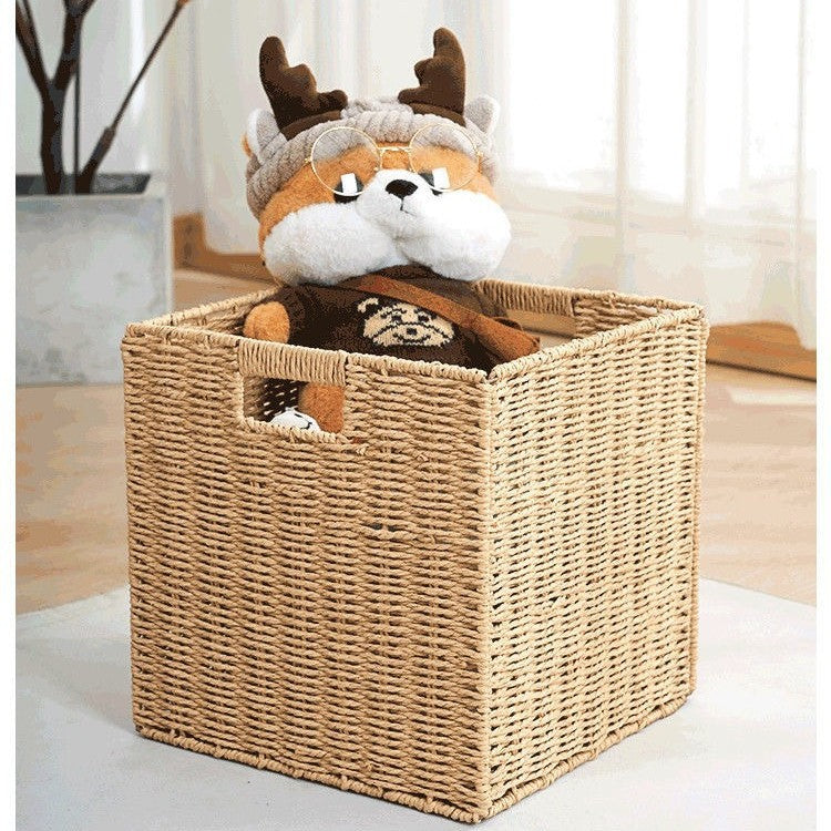 Woven Seagrass Toy Storage Container