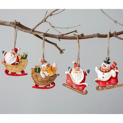 Decorative Santa Claus Sleigh Decoration