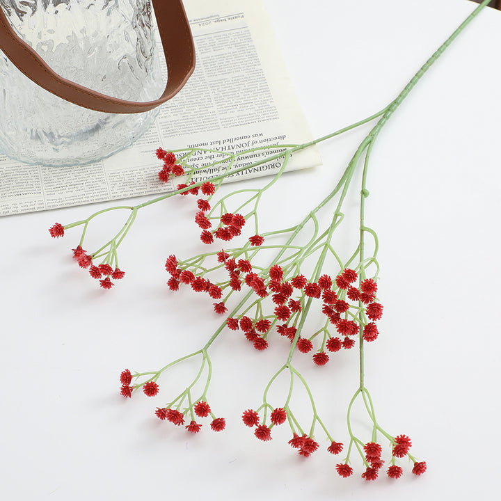 Decorative artificial flower branch with fine purple flowers