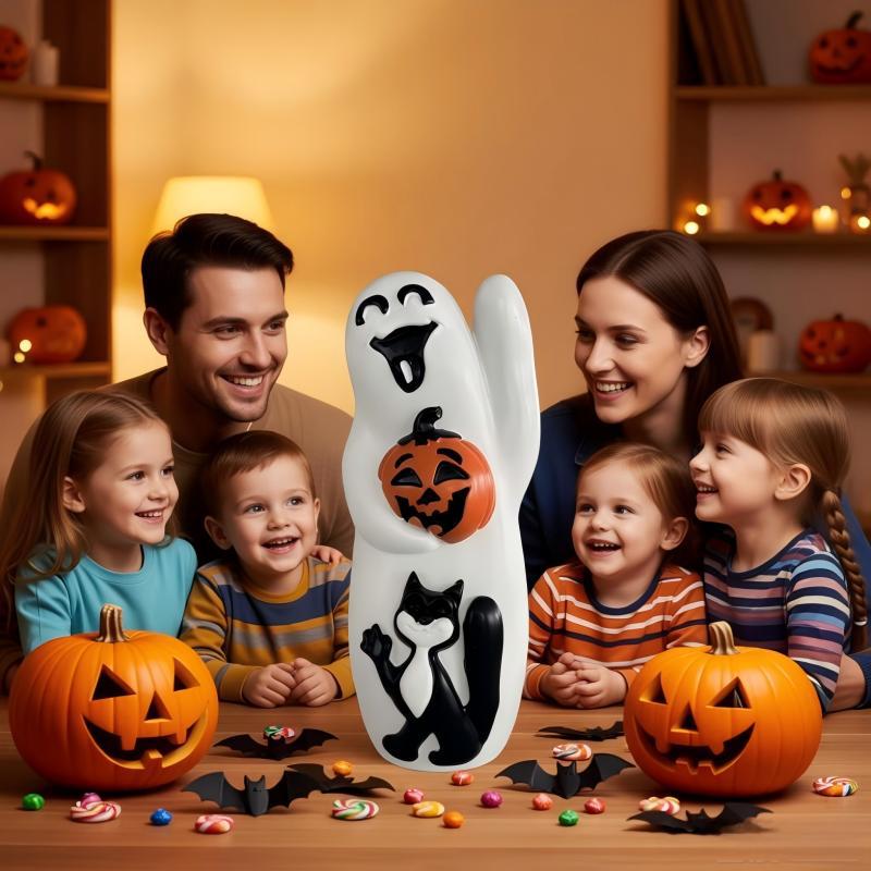 Decorative mummy figure with cheerful smile