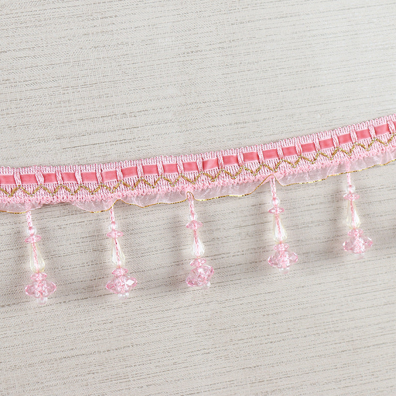 Decorative lace trim with pearls