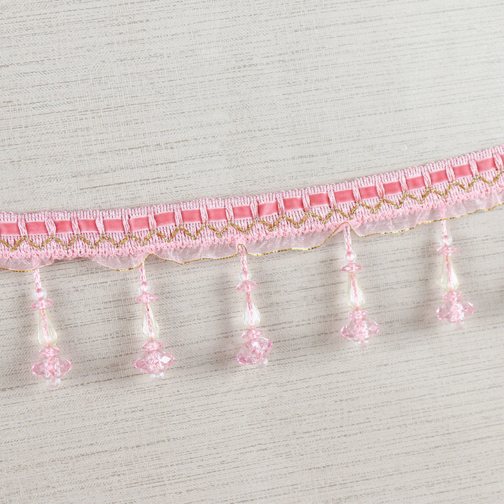 Decorative lace trim with pearls