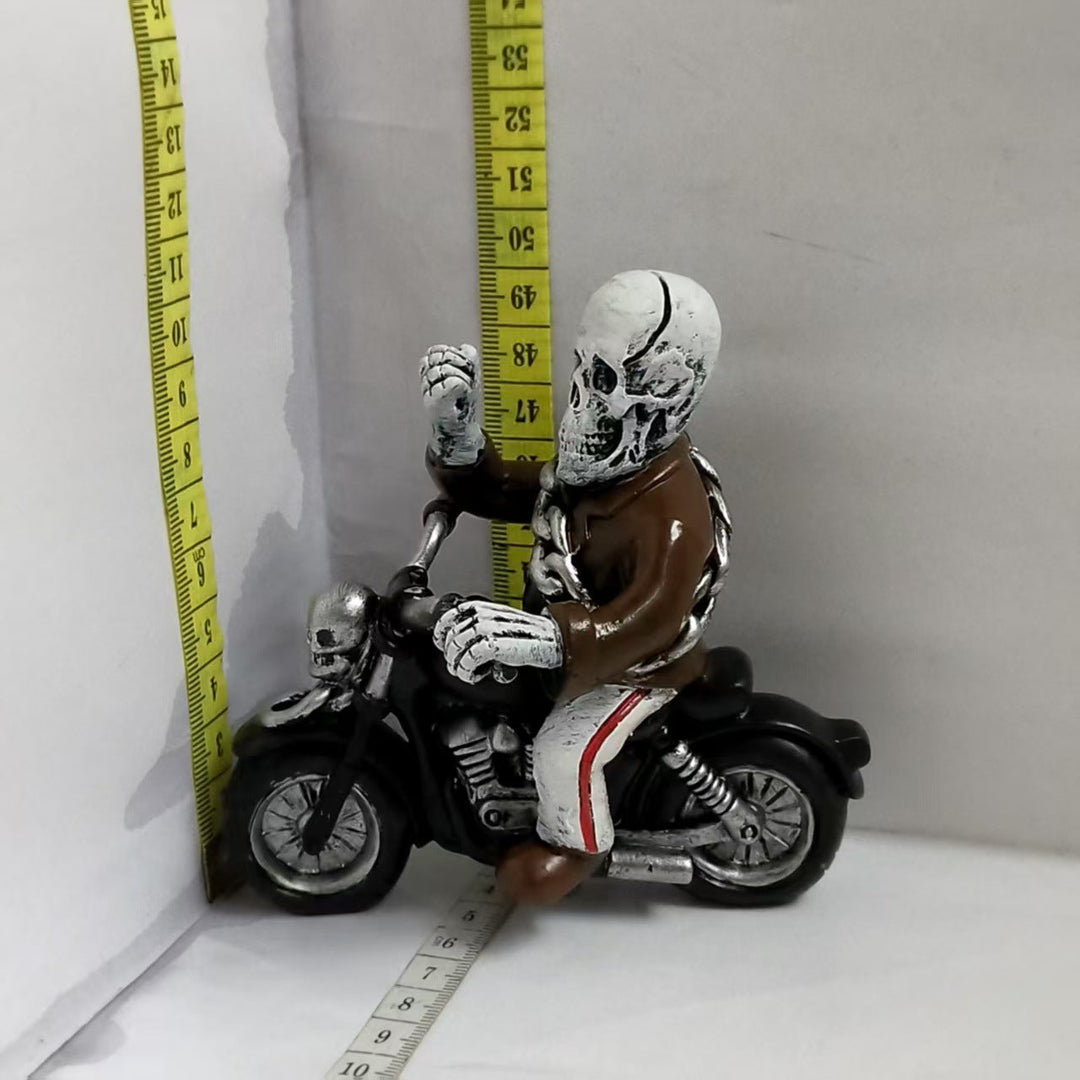 Creepy motorcycle figure