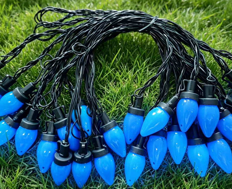 Large classic bulb LED patio string lights