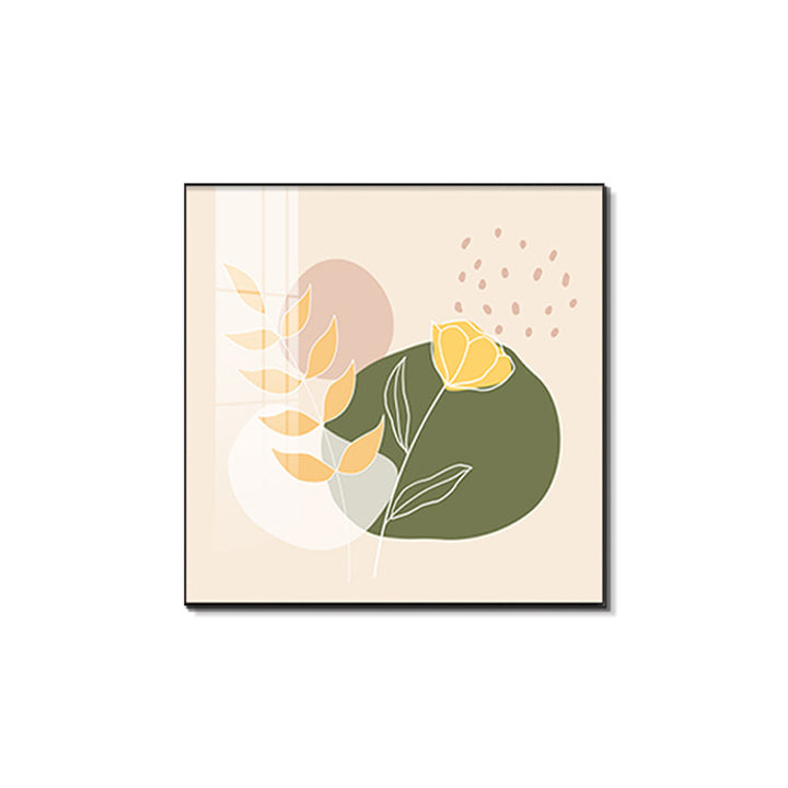 Framed Abstract Botanical Line Art Print