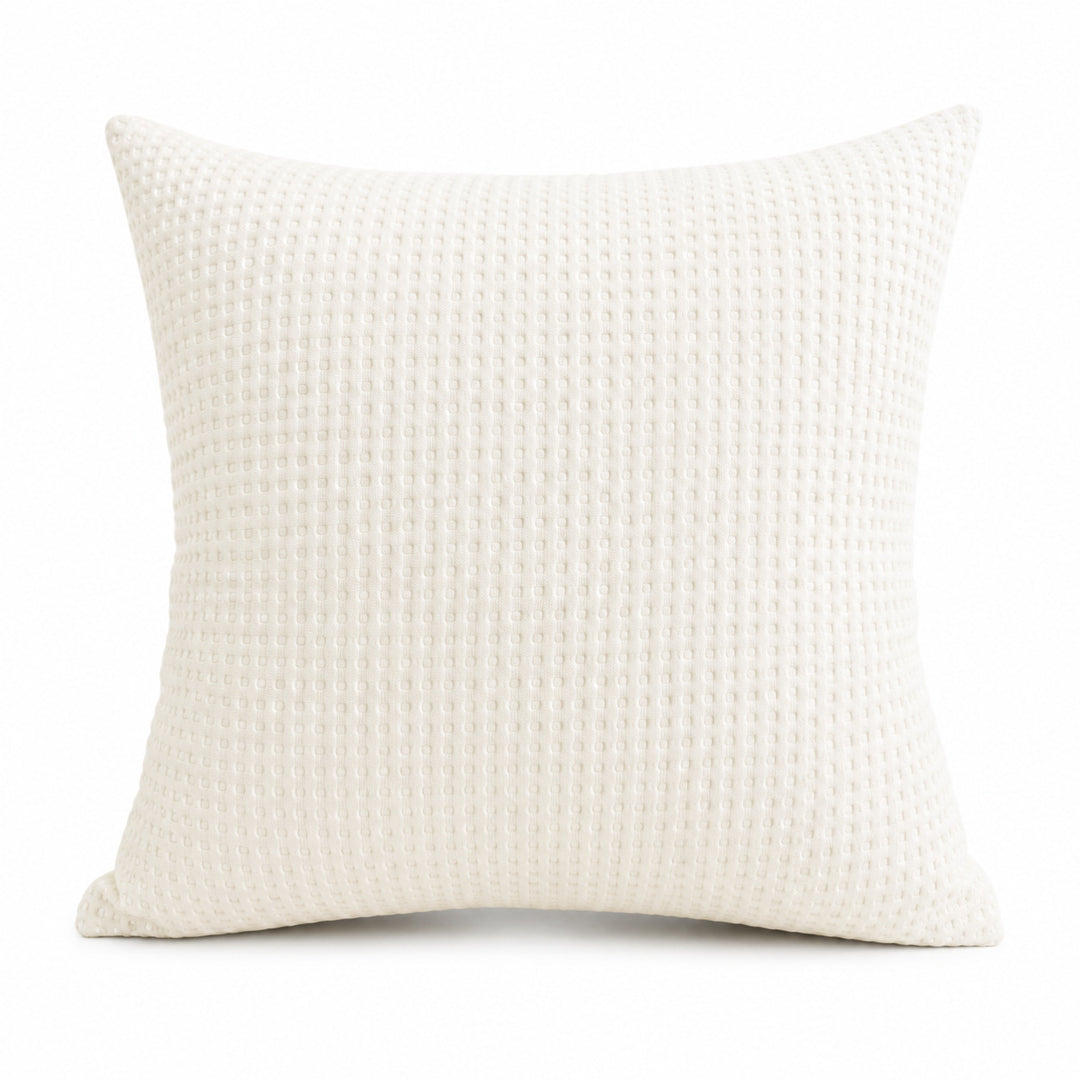 Textured Waffle Weave Throw Pillow