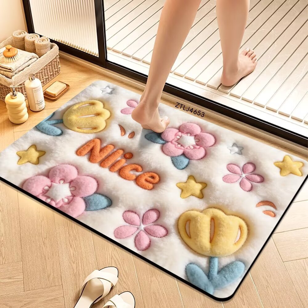 Plush Money-Themed Bath Mat