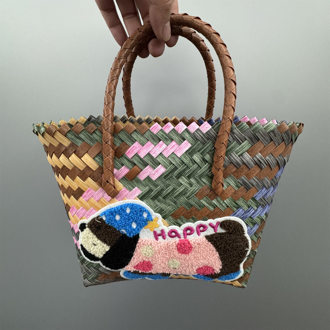Playful and Handmade Basket Bag