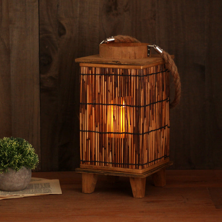Handcrafted lantern made of natural material