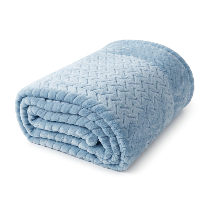 Textured Plush Throw Blanket