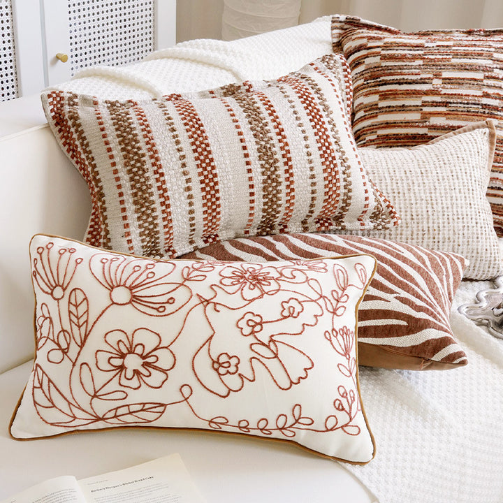 Decorative Striped Textured Accent Pillow