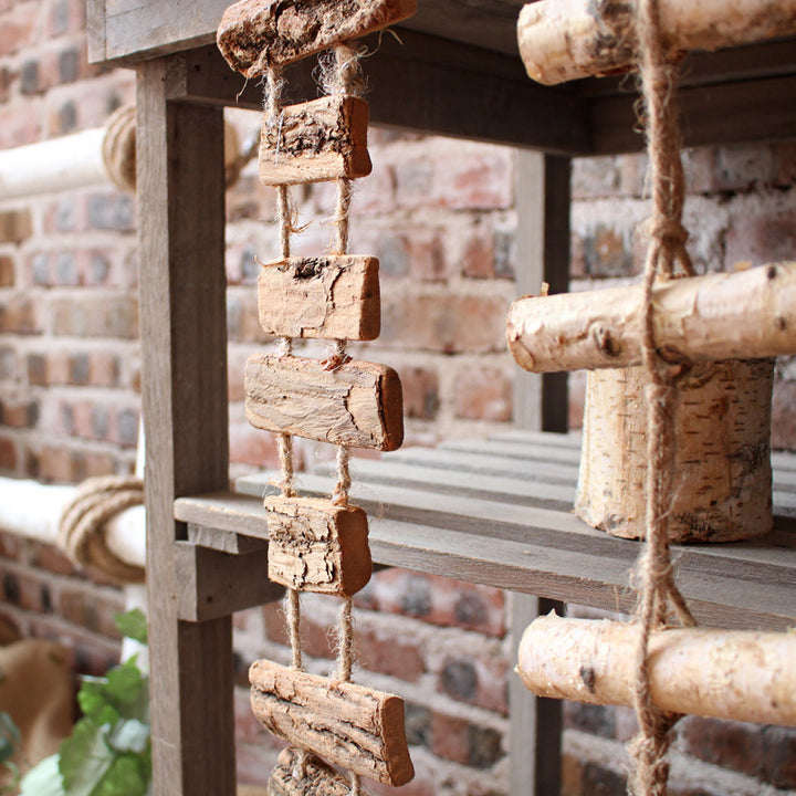 Rustic wall hanging made of natural wood
