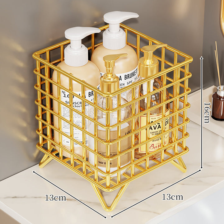 Metal Grid Countertop Dispenser Caddy with Elevated Wire Legs
