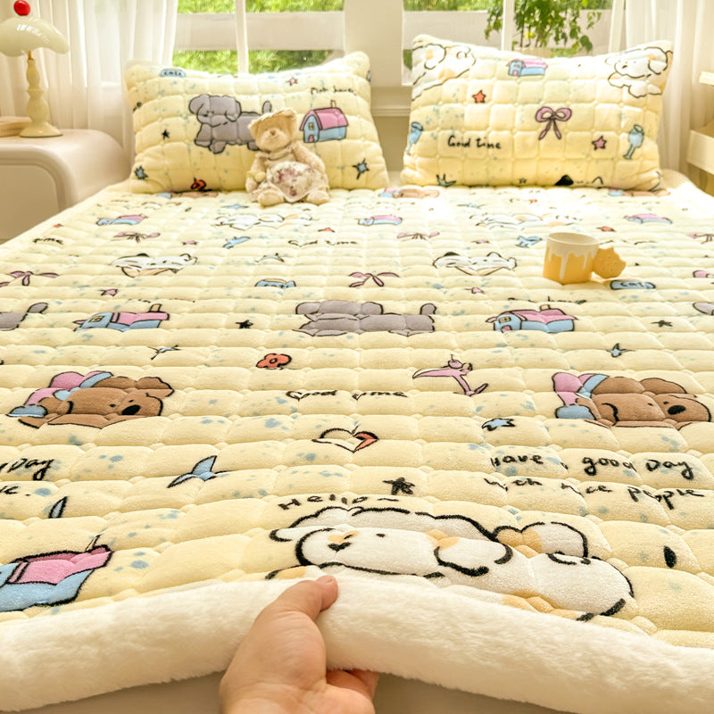 Plush Cartoon-Themed Blanket