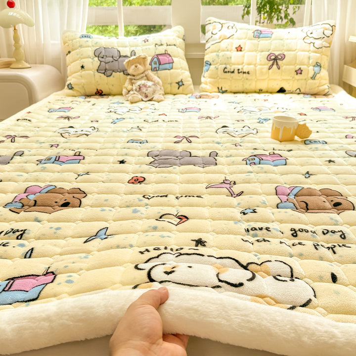 Plush Cartoon-Themed Blanket