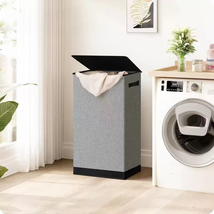 Modern laundry basket with removable inner bag
