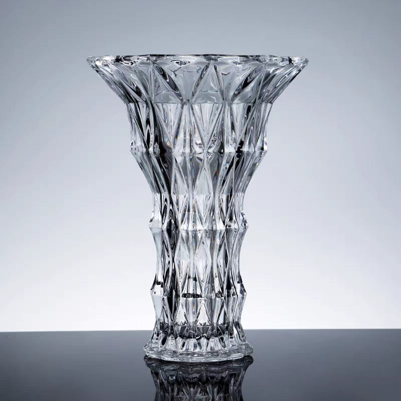 Crystal Cut Decorative Flower Vase