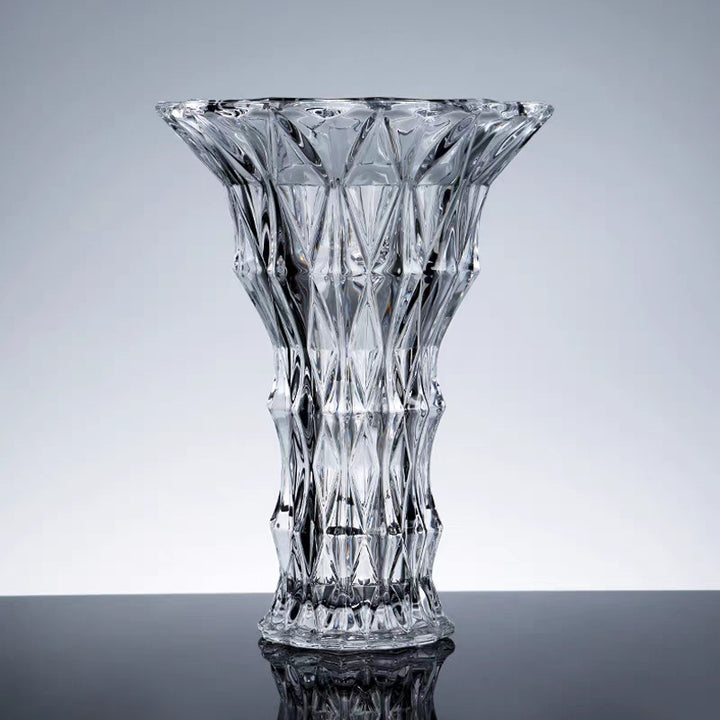 Crystal Cut Decorative Flower Vase