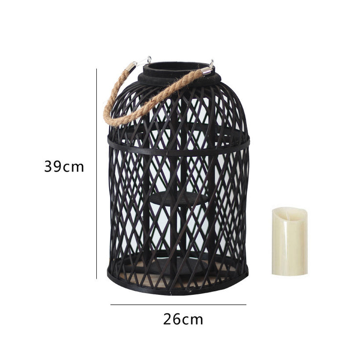 Decorative lantern made of braided material