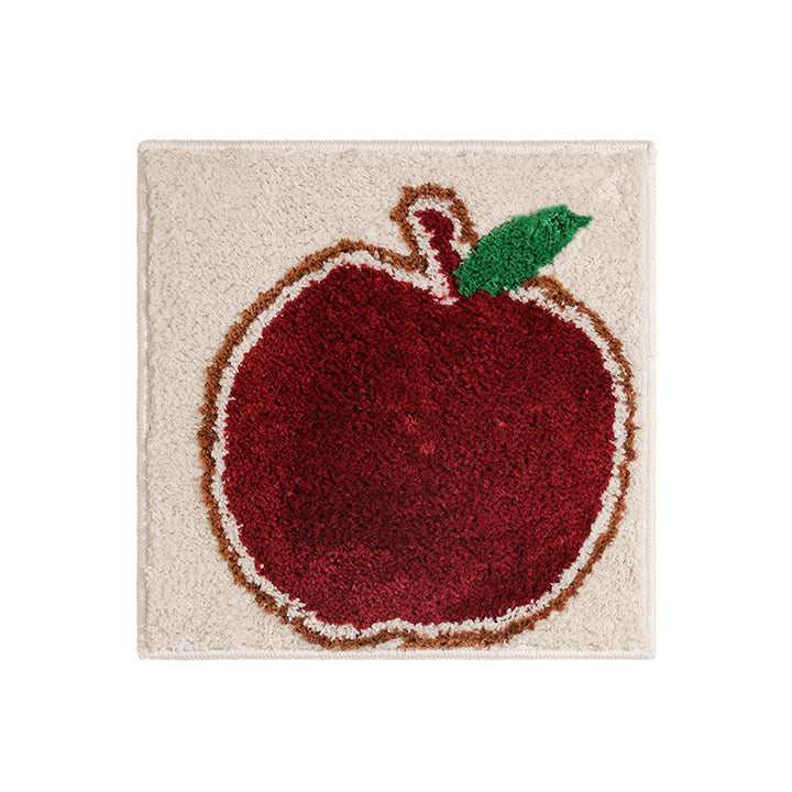 Smaller soft Christmas seat cushion and decoration rug with gingerbread house motif