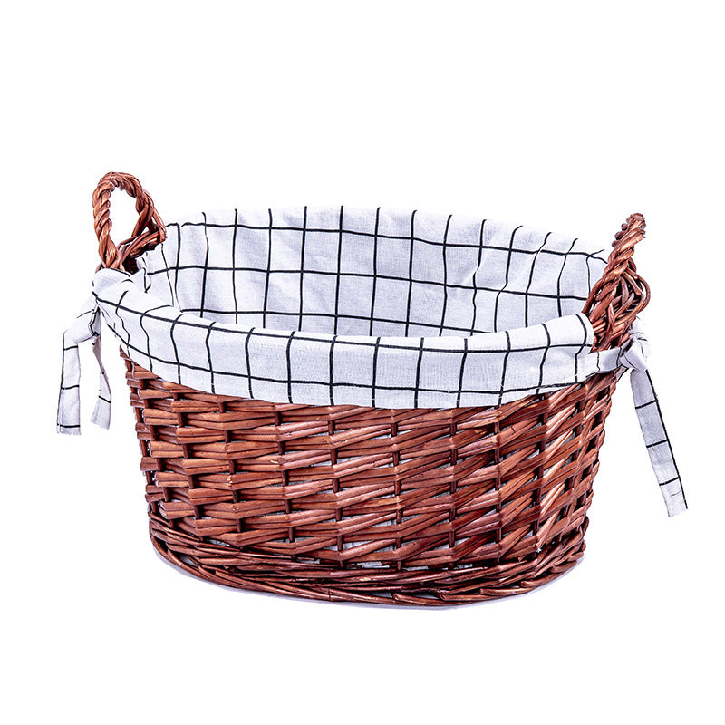 Basket with fabric insert