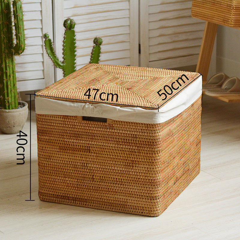 Storage box made of woven material