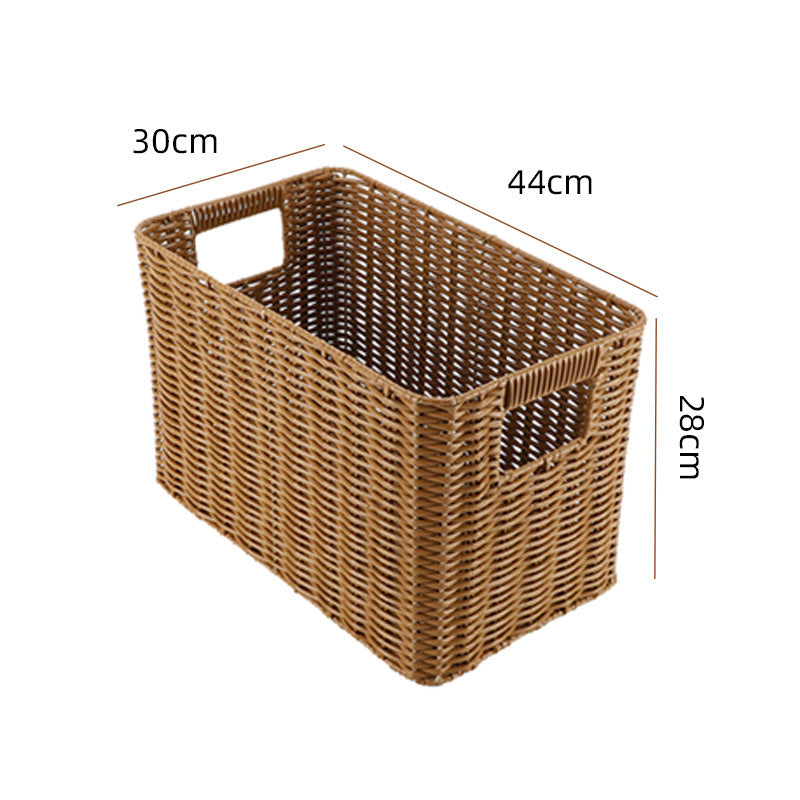 Storage basket made of natural rattan