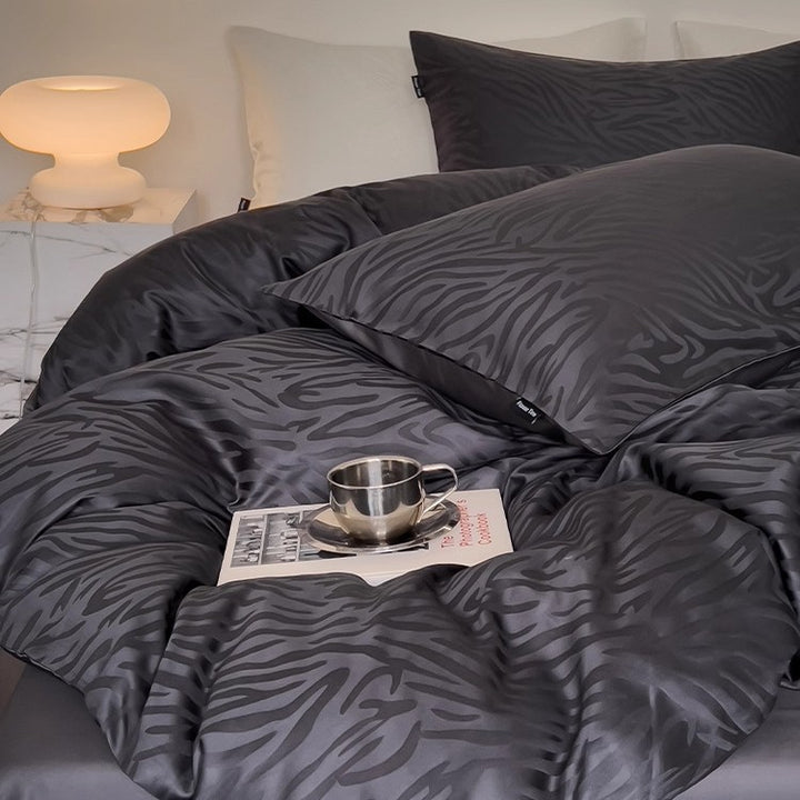 Decorative Comforting Zebra Print Duvet Cover Set Avarnia