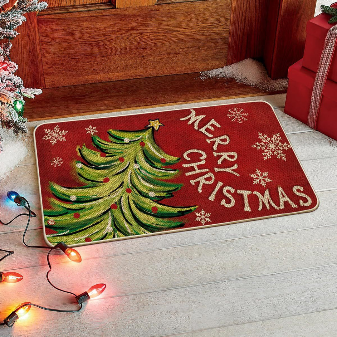 Festive Holiday Door Mat