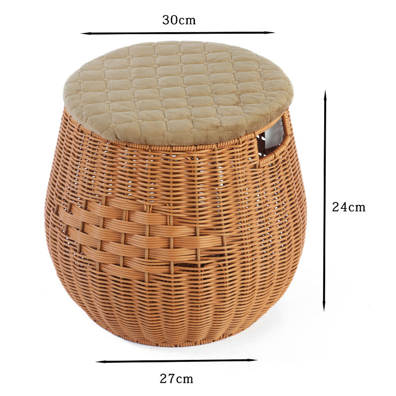 Woven Storage Ottoman