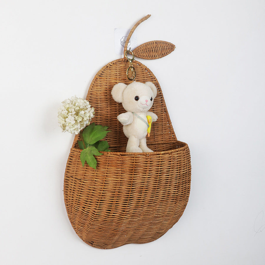 Playful storage basket in apple design