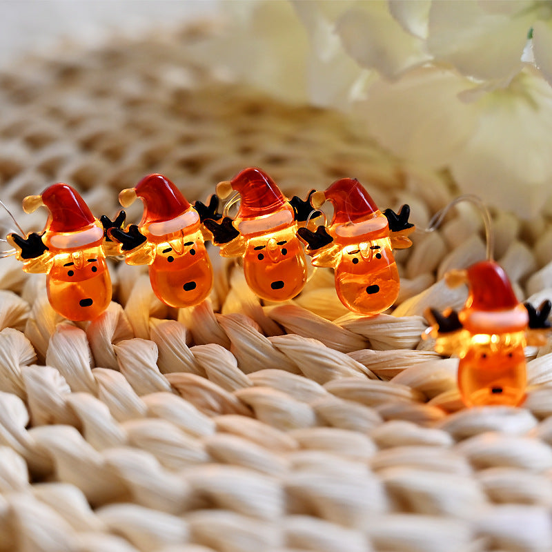 Christmas Reindeer Glass LED String Lights