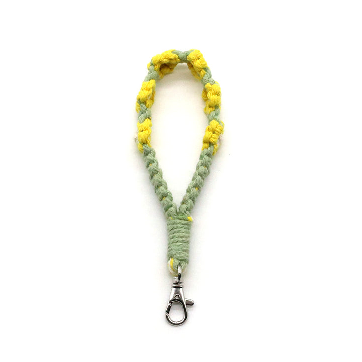 Decorative keychain made of macrame