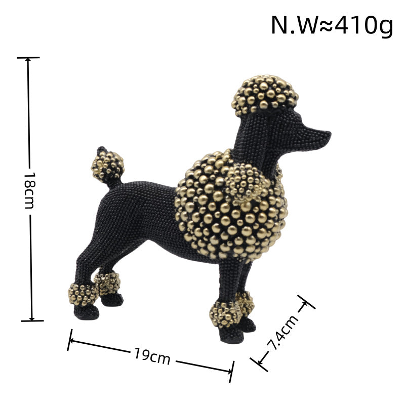 Decorative dog figure in modern design